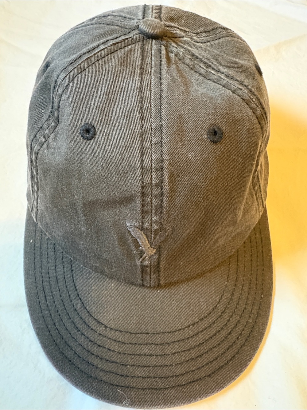 Washed Charcoal Baseball Cap - Classic American Eagle style.  NEW
